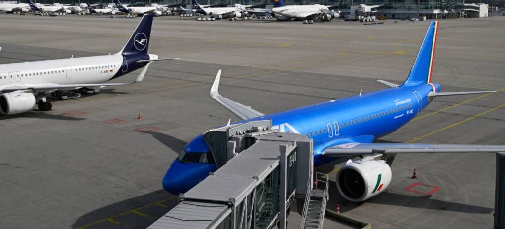 ITA Airways A320neo in Munich T1 - UFF. ST.