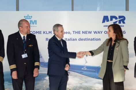 Klm, arriva Peach Blossom: l’A321neo sulla rotta Amsterdam-Roma