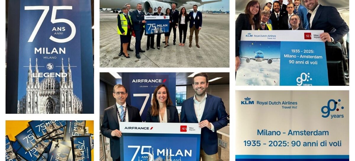 Air France e Klm, doppia festa di compleanno a Milano