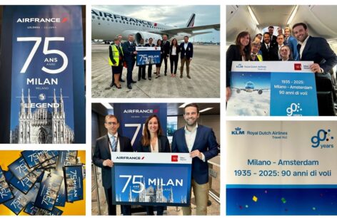 Air France e Klm, doppia festa di compleanno a Milano
