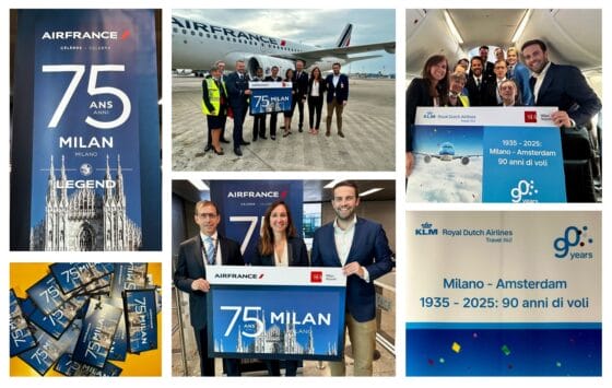 Air France e Klm, doppia festa di compleanno a Milano