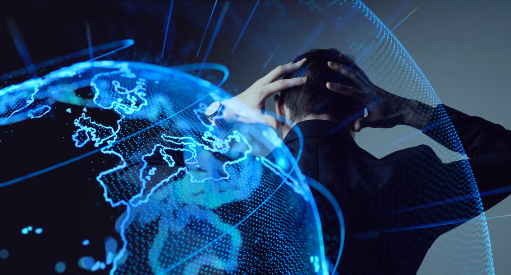 mondo crisi pericolo crac sofferenza debito difficoltà preoccupazione alert warning adobe