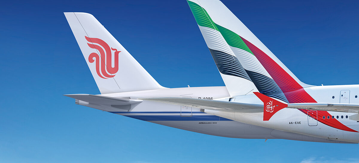 Emirates e Air China estendono il codeshare