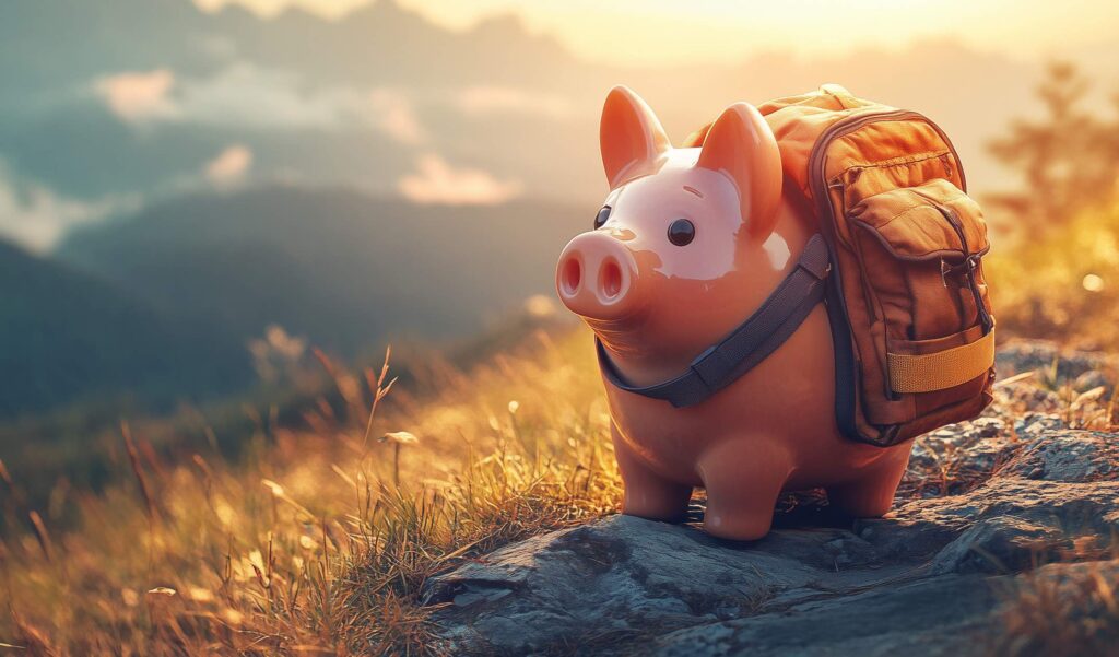 vacanze risparmio low cost low budget economia crisi salvadanaio adobe