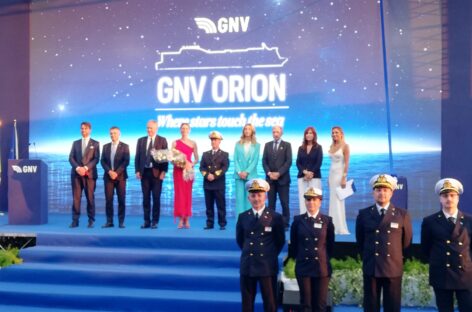 Gnv battezza la nave Orion: madrina Federica Pellegrini