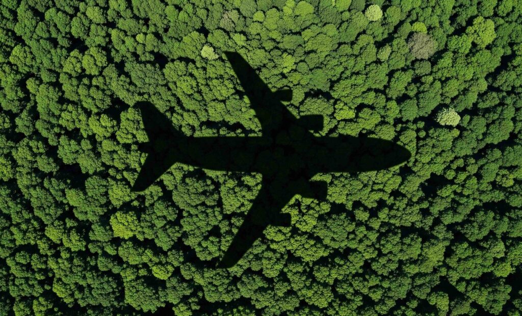 aereo voli green saf sostenibilità adobe