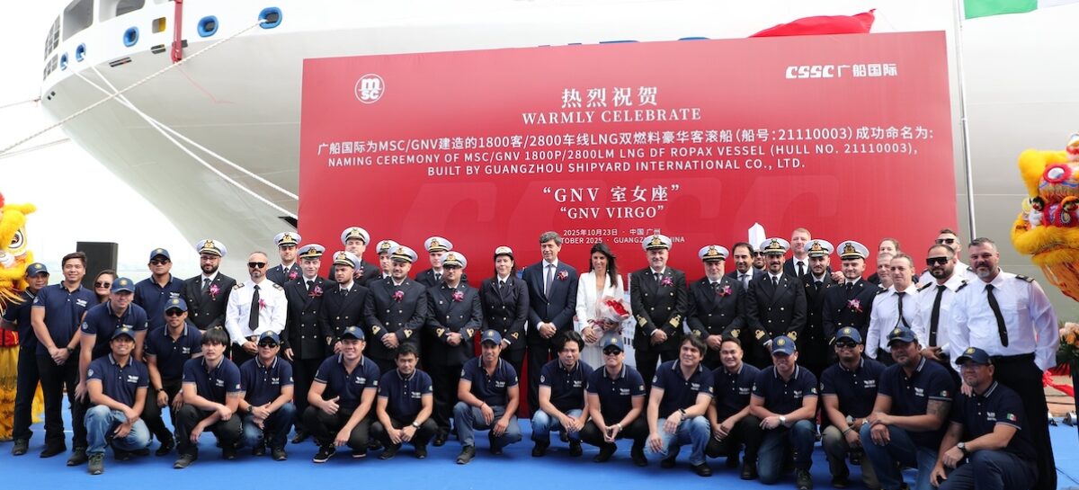 Gnv, entra in flotta Virgo: la nave green consegnata in Cina