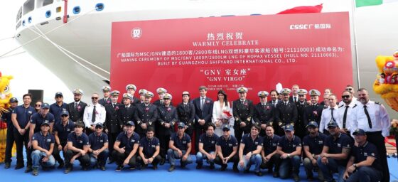 Gnv, entra in flotta Virgo: la nave green consegnata in Cina