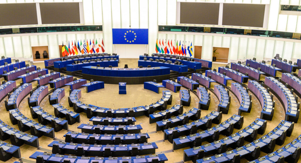 Strasburgo, palazzo sede Parlamento Europeo da adobe