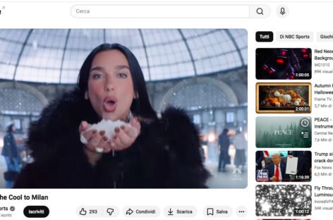 Dua Lipa testimonial delle Olimpiadi di Milano-Cortina