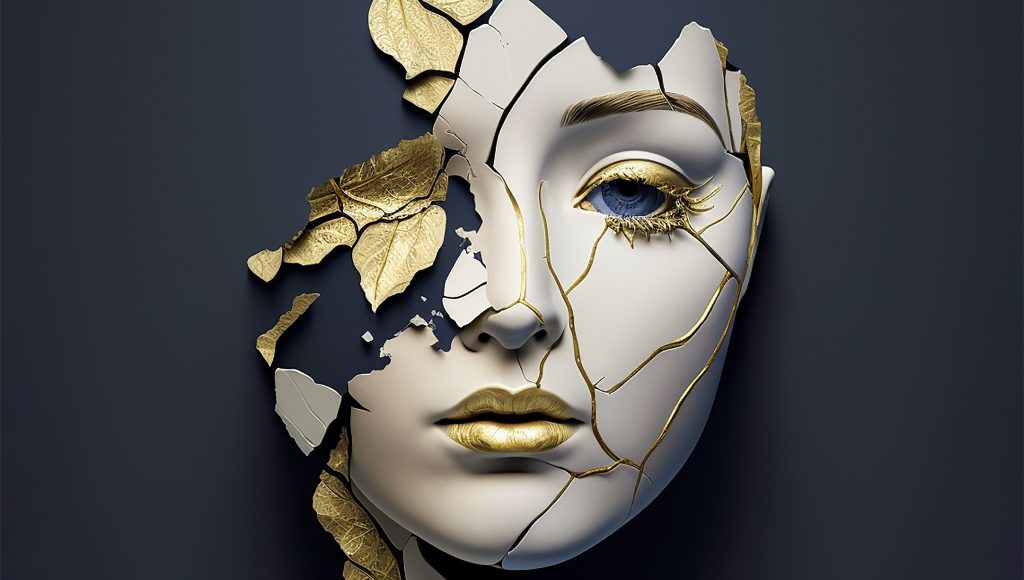 maschera kintsugi adobe