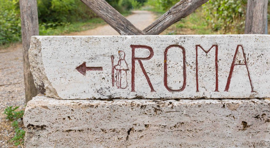 via francigena cammini roma adobe