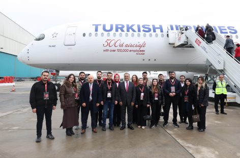 Turkish dice 500 con una livrea dedicata ai 100.000 dipendenti
