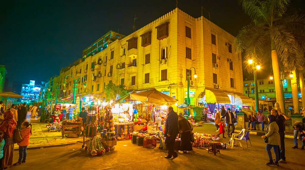 The market at night in Cairo, Egypt_adobe