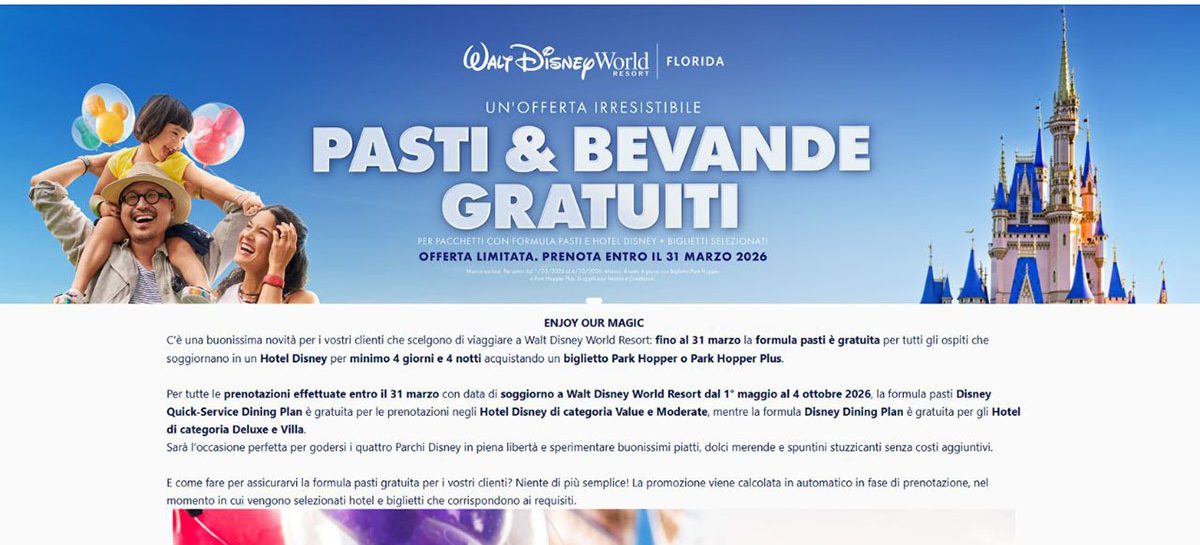 Walt Disney World Resort: tutta l’offerta nei sistemi Going