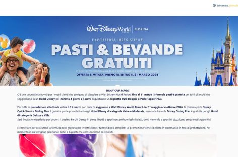 Walt Disney World Resort: tutta l’offerta nei sistemi Going