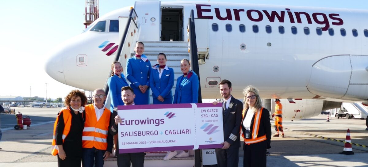 Eurowings ora vola Cagliari-Salisburgo