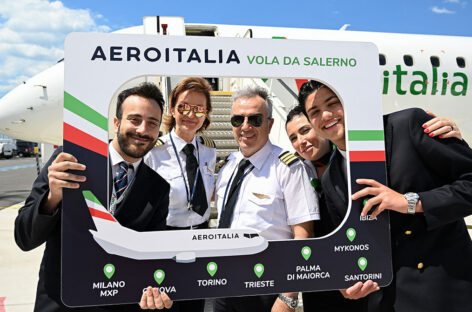 Aeroitalia, inaugurata la base di Salerno