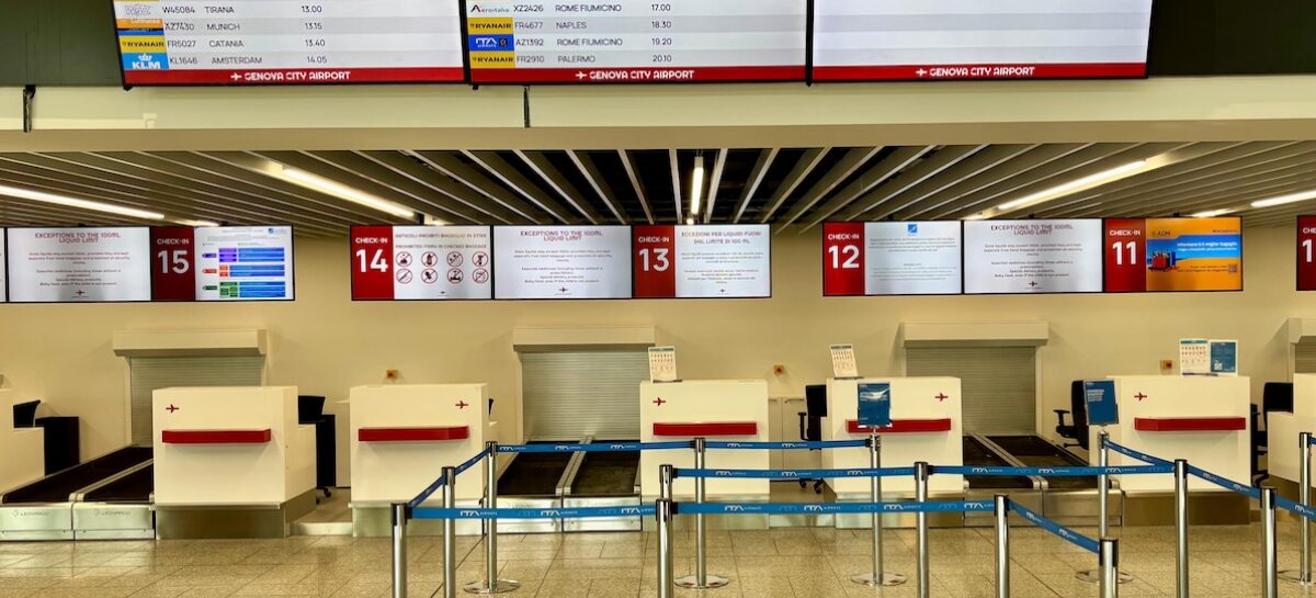 L’Aeroporto di Genova rinnova i banchi check-in