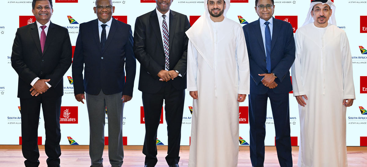 Emirates amplia il codeshare con South African Airways