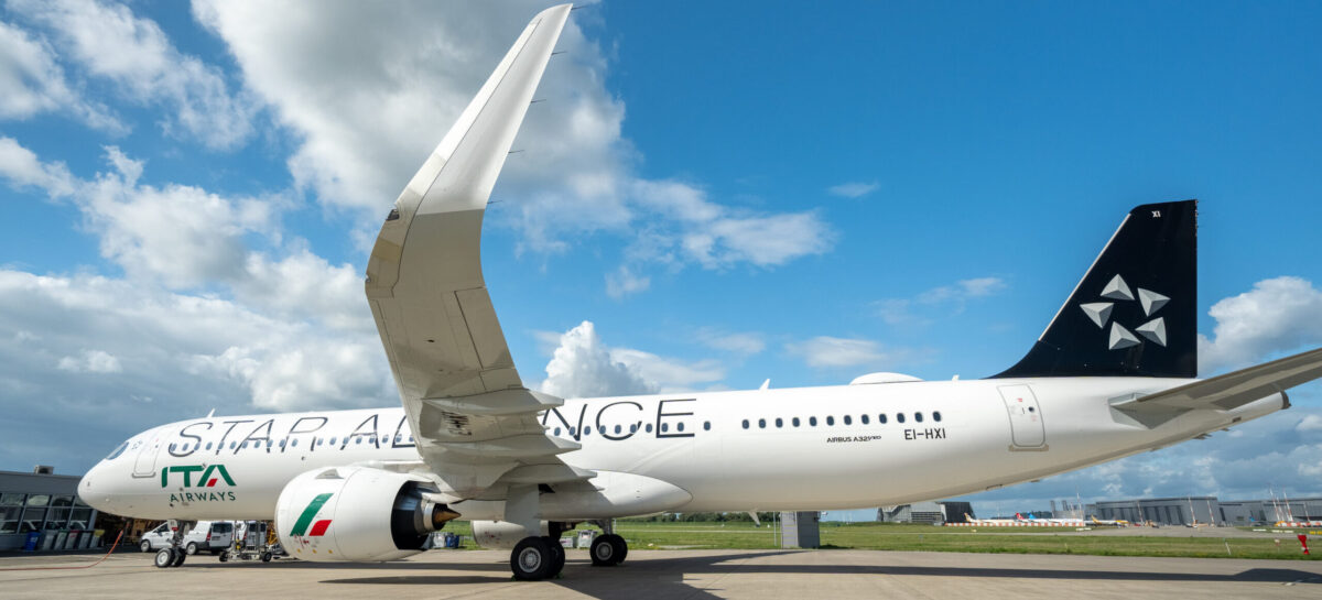 Ita, arriva il nuovo A321neo con livrea Star Alliance