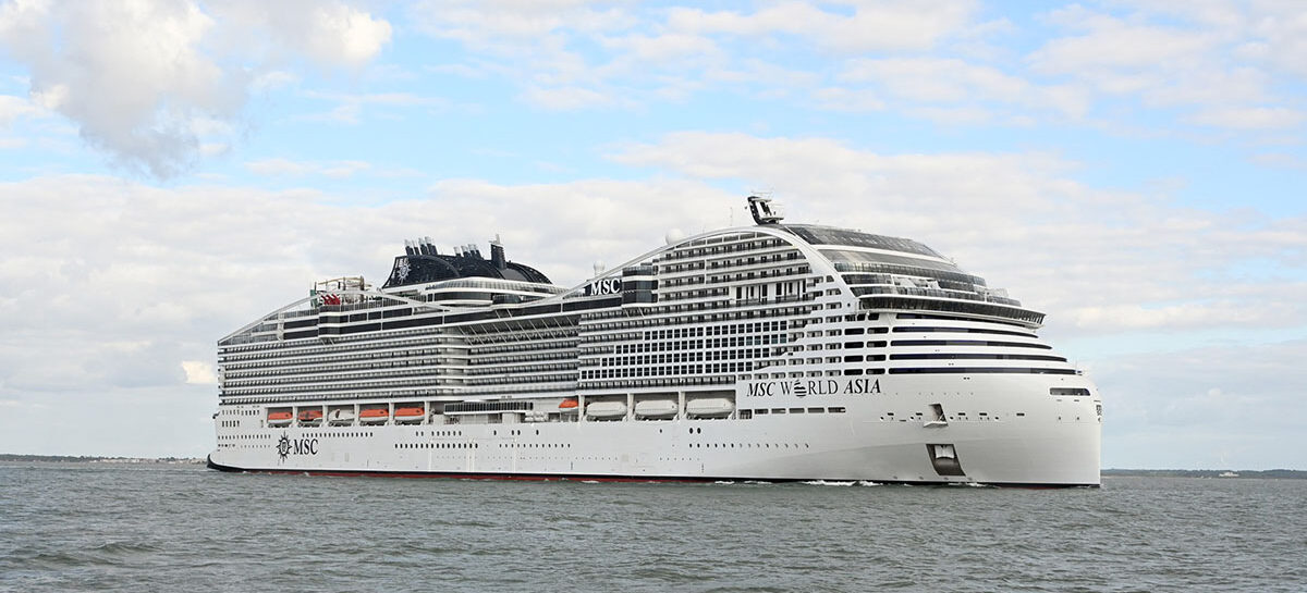 Msc World Asia completa le prove in mare: debutterà a dicembre