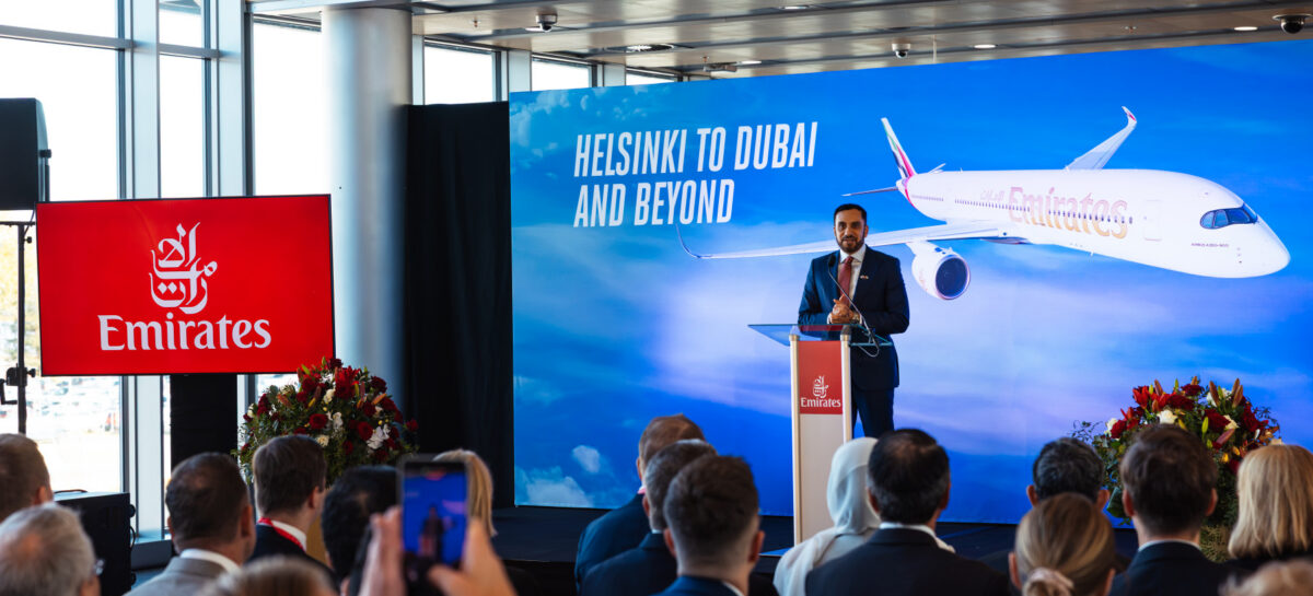 La prima volta di Emirates in Finlandia