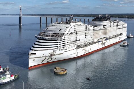 Float out di Msc World Atlantic: sarà consegnata nel 2027